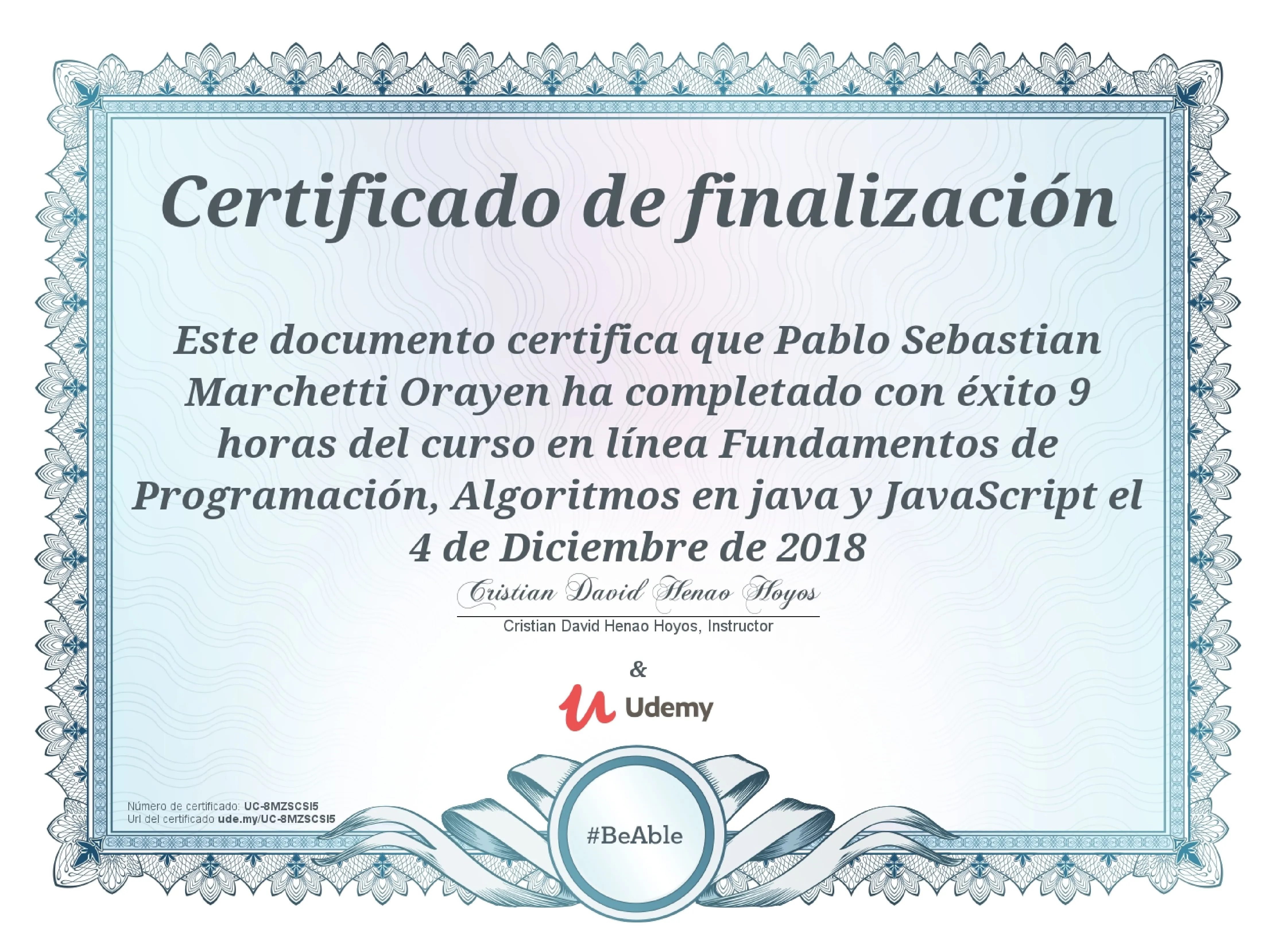 Fundamentos de Programación, Algoritmos en Java y JavaScript